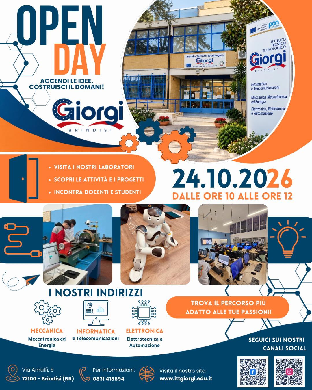 Open Day - Sabato 24 Ottobre 2026